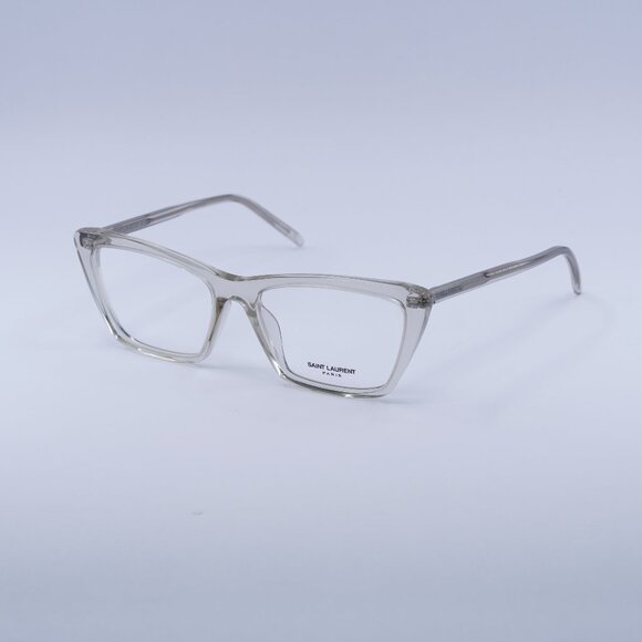🕶️ New Saint Laurent SL737 MICA THIN OPT 004 Eyeglasses-Transparent Beige Frame - Picture 1 of 11